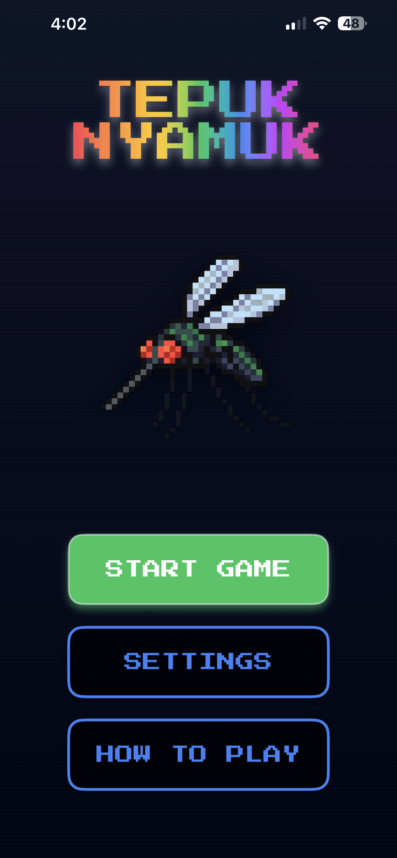 Title screen and game menu